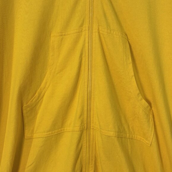 LL Bean Large (14-16)Yellow Full Zip Hooded LongSleeve Beach Swim Cover Up Dress - Picture 4 of 10